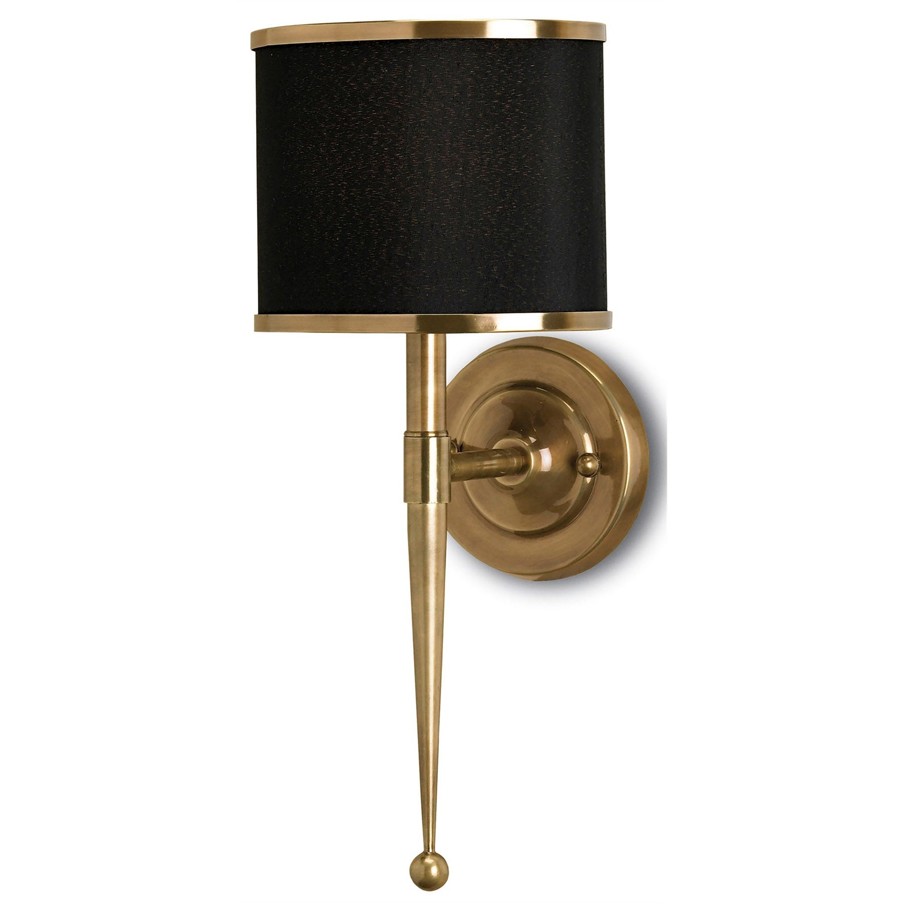 Primo Black Brass Wall Sconce