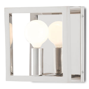 Quadrato Nickel Wall Sconce