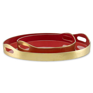 Riya Red Tray Set of 2
