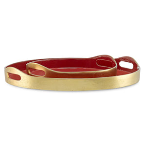 Riya Red Tray Set of 2