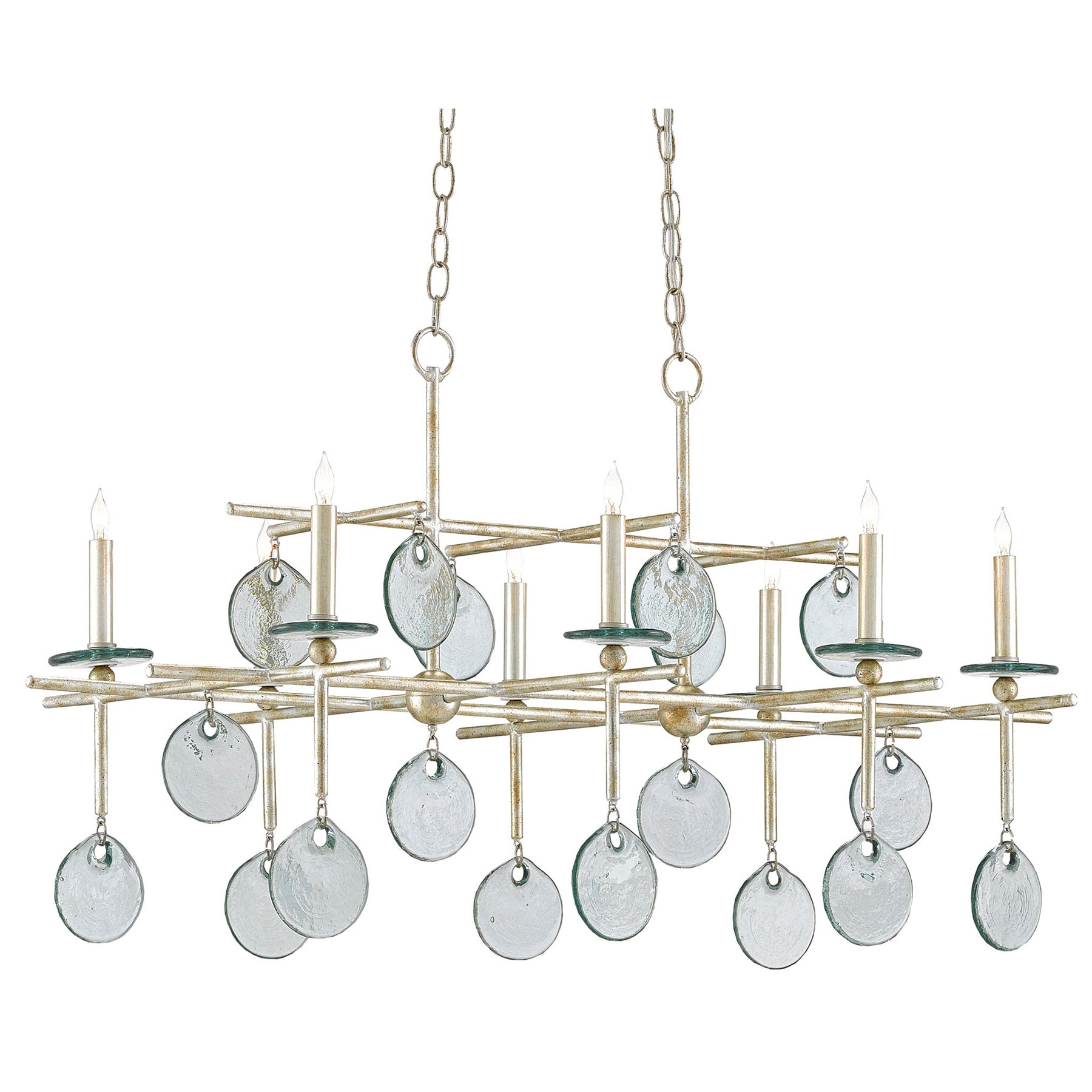 Sethos Silver Rectangular Chandelier