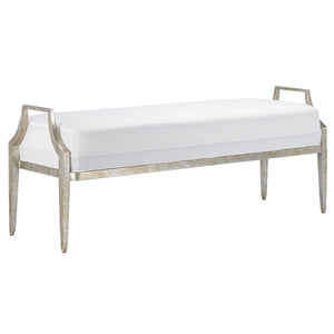 Torrey Muslin Silver Bench