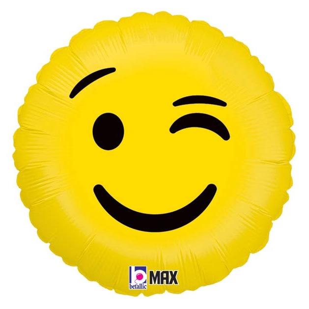 Wink Emoticon foil balloon