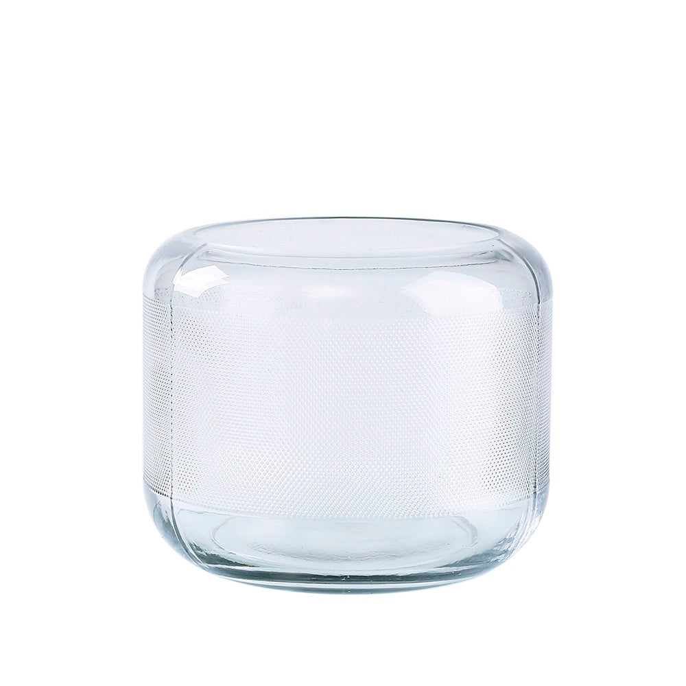 Textured Clear Glass Vases