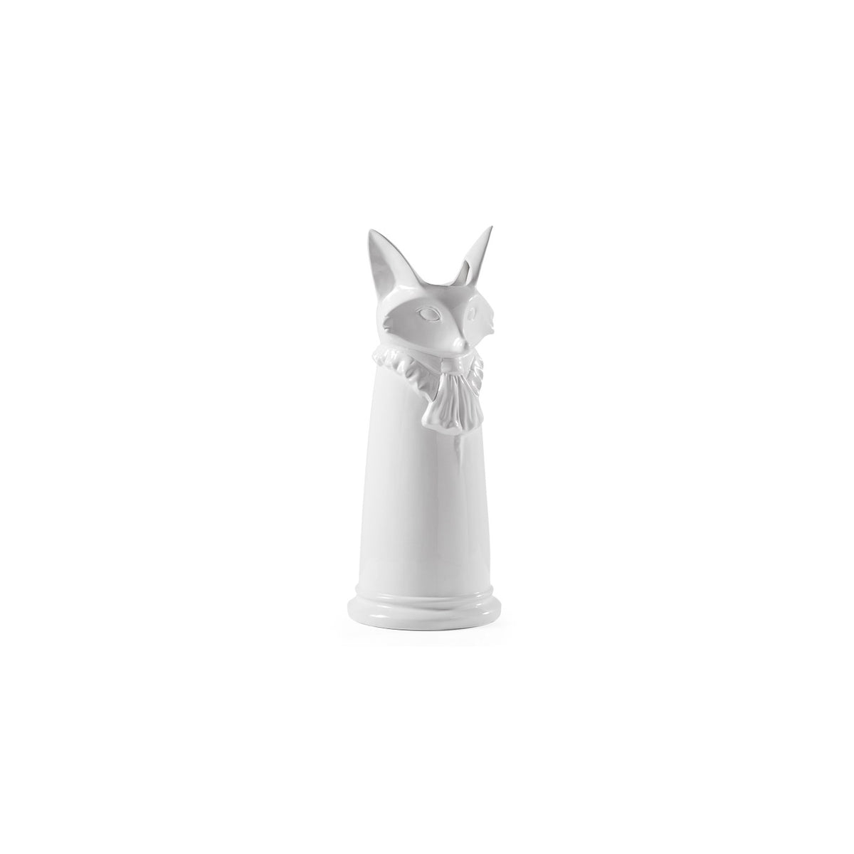 Notable Fox White Ceramic Umbrella Stand