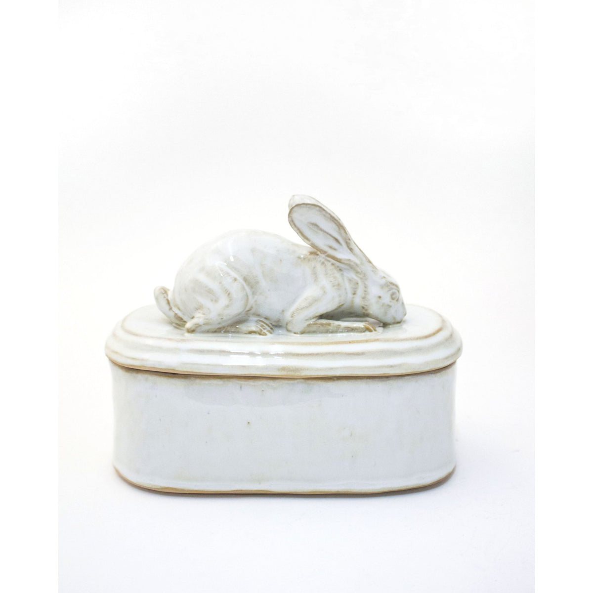 Rabbit Lidded Vessel - Crouching