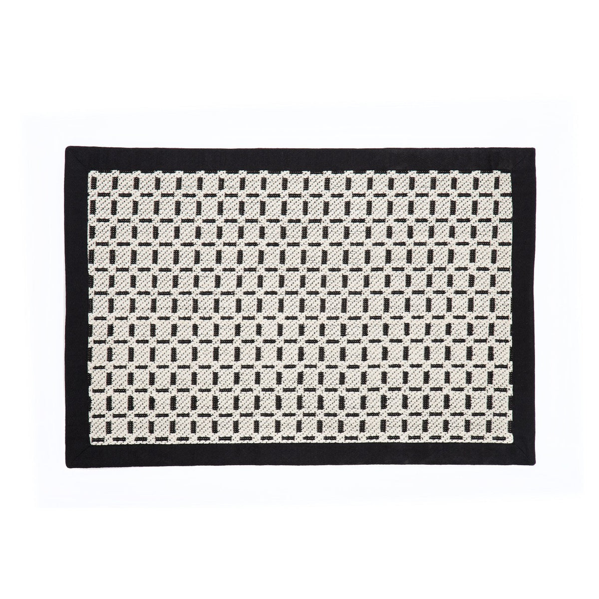Bauhaus Check Rug - Black & White