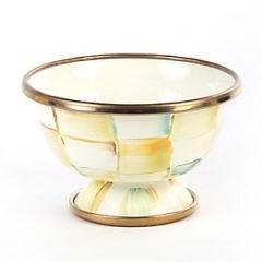 Parchment Check Enamel Little Sugar Bowl
