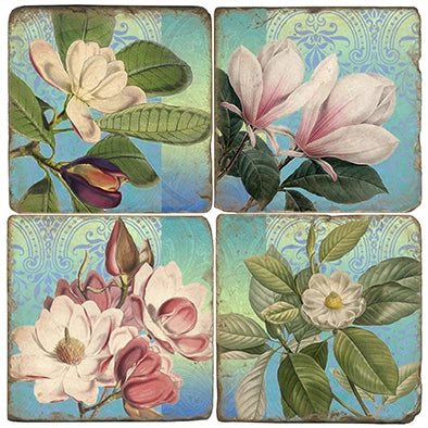 Magnolias Coasters - Set of 4