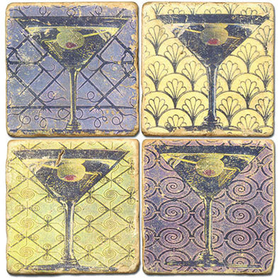 Martini Coaster - Set of 4