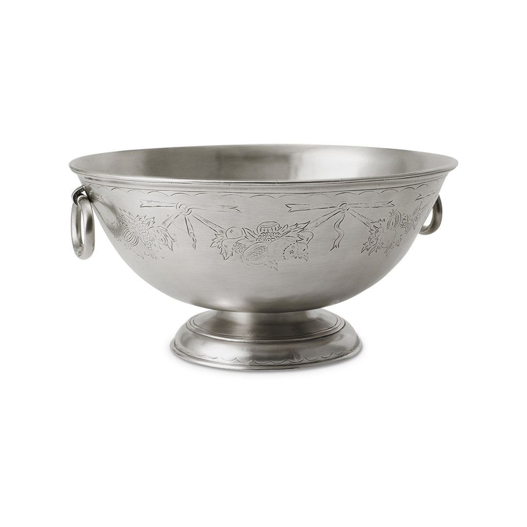 Engraved, Deep, Footed Bowl