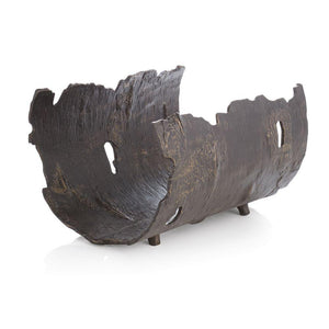 Bark Log Holder Oxidized