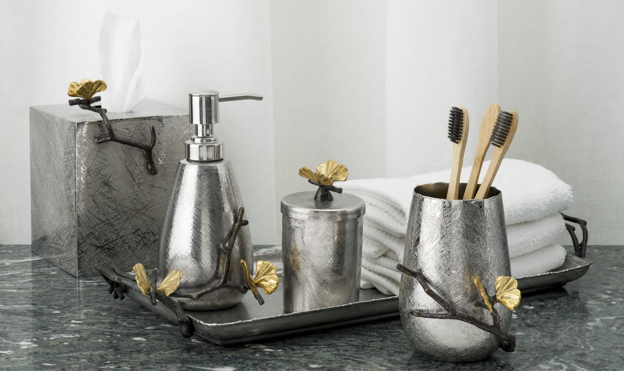 Butterfly Ginkgo Toothbrush Holder