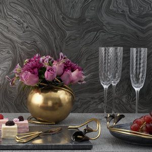 Calla Lily Midnight Rose Bowl Vase