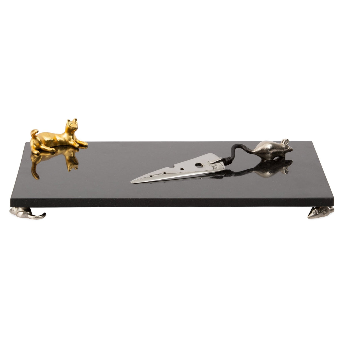 Cat &amp; Mouse Large Cheese Board w/ Knife