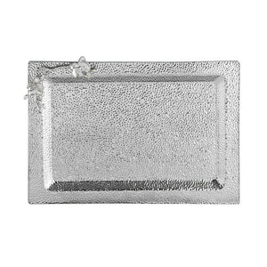 White Orchid Large Glass Tray