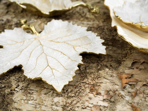 Winter Leaves Grape Leaf Dish