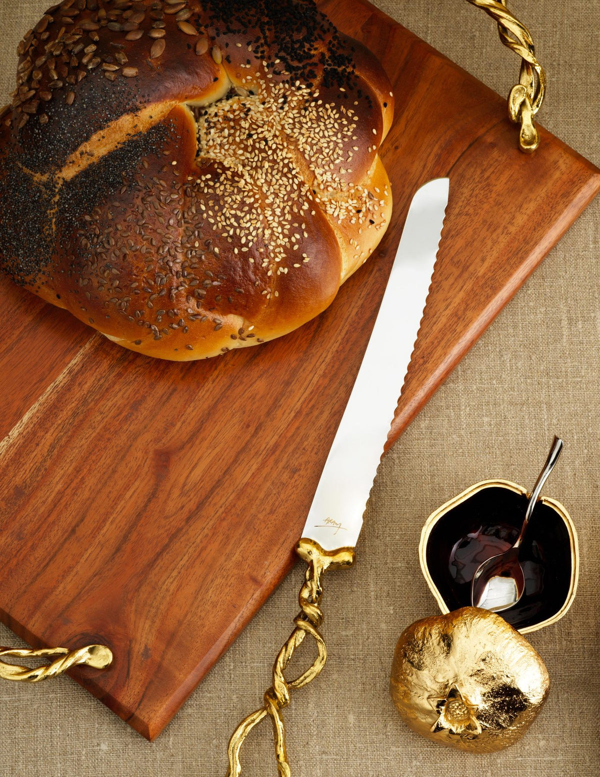 Wisteria Gold Bread Board