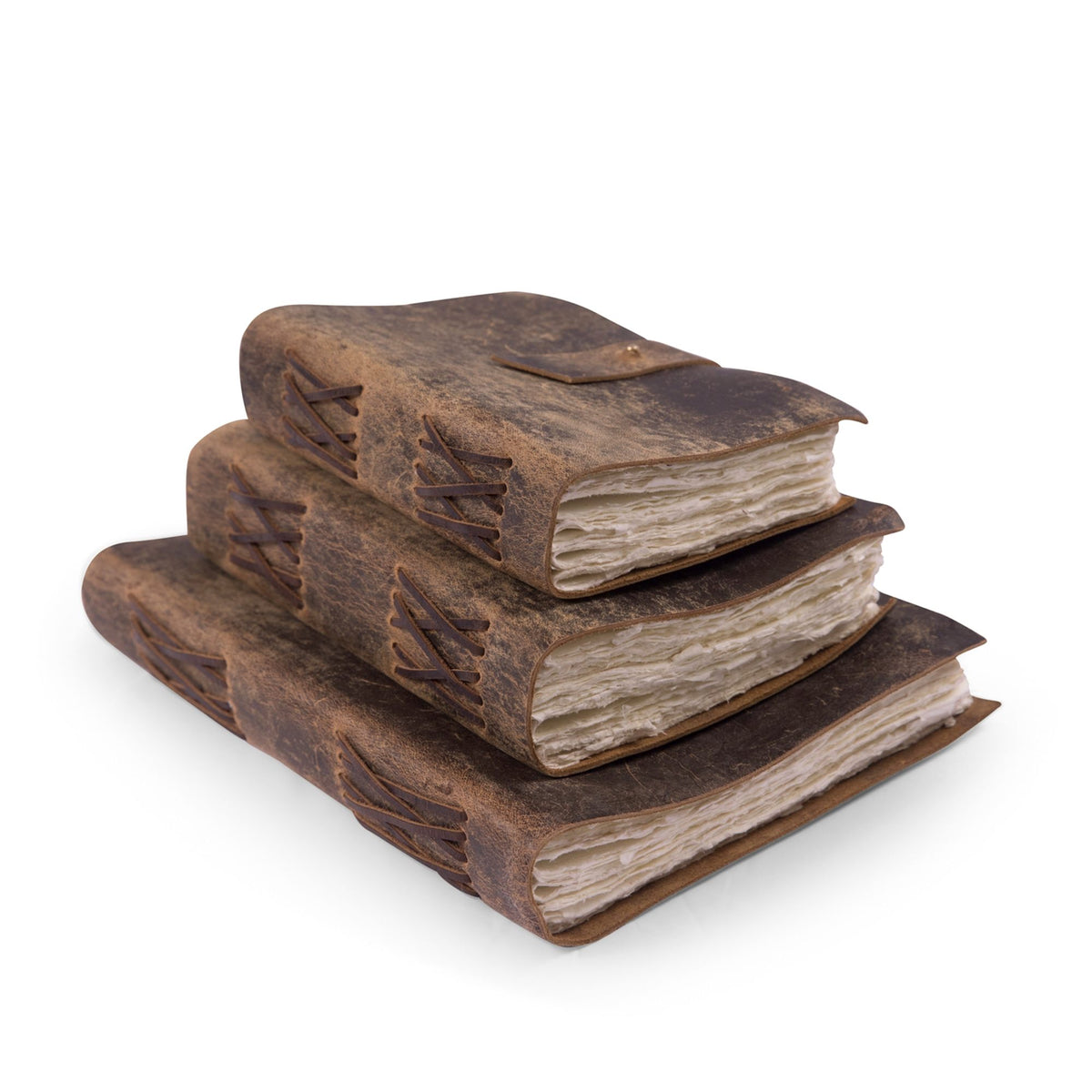 Medium Scratched Leather Journal