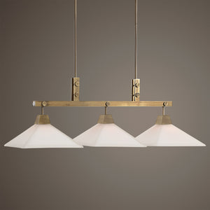 Brookdale Industrial 3 Light Linear Chandelier